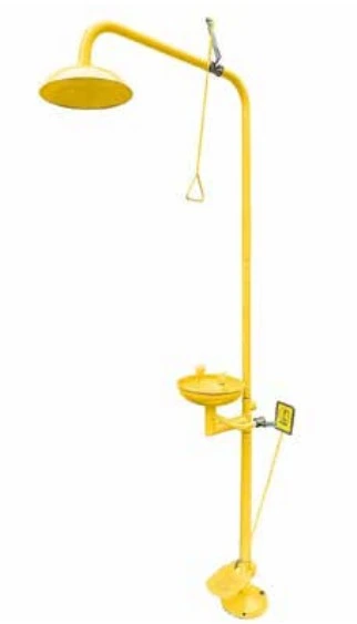 Douche avec Lave Yeux inox avec pédale - Equipements de protection individuelle